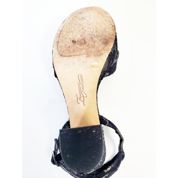 Vince Camuto Imagine Black Lace Block Heels - Picture 5 of 5
